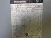 WESTINGHOUSE 300 kVA Transformer 600 Pri. Volts, 208Y/120 Sec. Volts F60P28T33H5