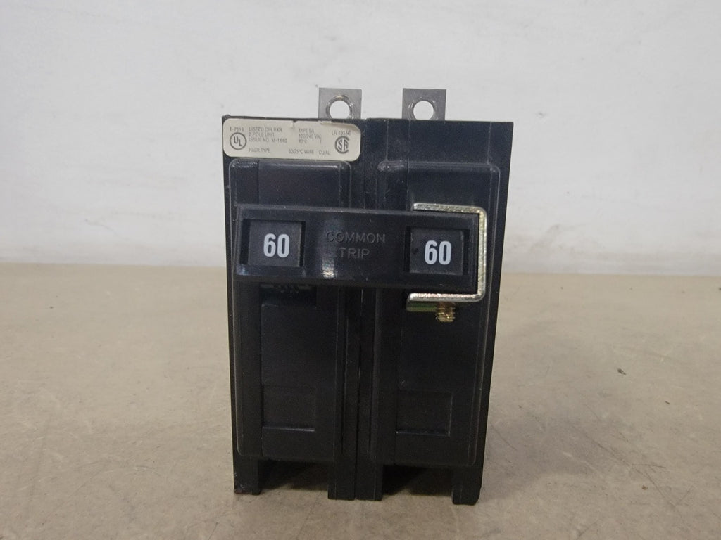 CUTLER-HAMMER 60 Amp, 2 Pole, 120/240 Volts Circuit Breaker BA260