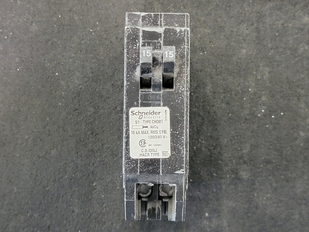 SCHNEIDER ELECTRIC 15 Amp, 1 Pole, 120/240 volts Circuit Breaker CHOMT1515