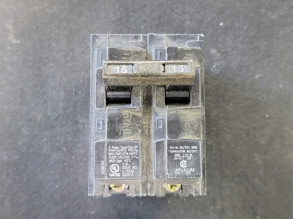 SIEMENS 15 Amp, 2 Pole, 120/240 volts Circuit Breaker Q215