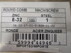 ROBERTSON 8-32 x 1/2" Round Combination Machine Screw (Box of 100)