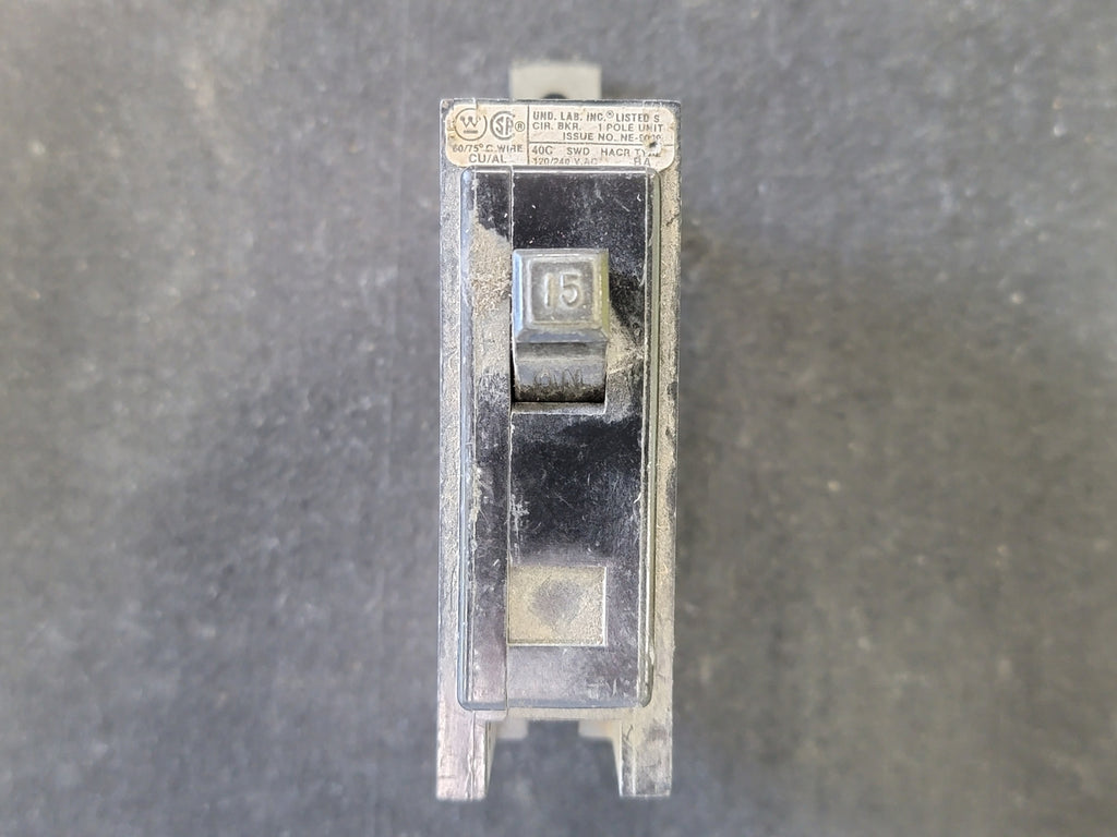 WESTINGHOUSE 15 Amp, 1 Pole, 240 volts Circuit Breaker BA115