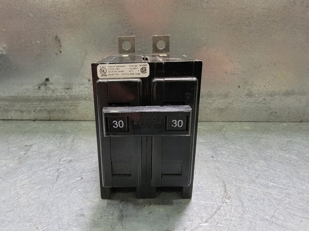 CUTLER-HAMMER 30 Amp, 2 Pole, 120/240 Volts Circuit Breaker BA230