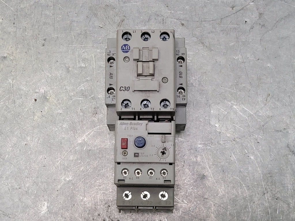 ALLEN-BRADLEY Contactor 100-C30 w/ Overload Relay E1 Plus 193-EECD