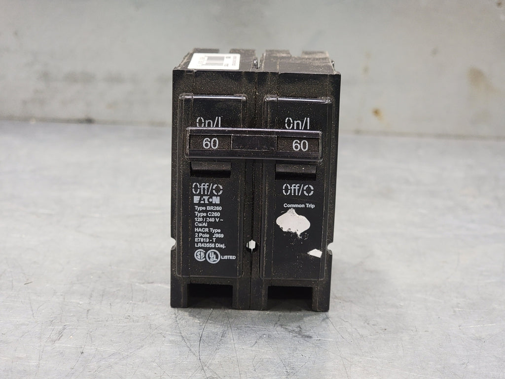 EATON 60 Amp, 2 Pole, 120/240 Volts Circuit Breaker BR260