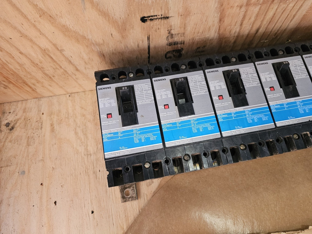SIEMENS 20 Amp, 3 Pole, 480 Volt Circuit Breaker ED43M020
