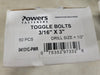 POWER FASTENERS 3/16" x 3" Toggle Bolts 04131C-PWR (Box of 50)