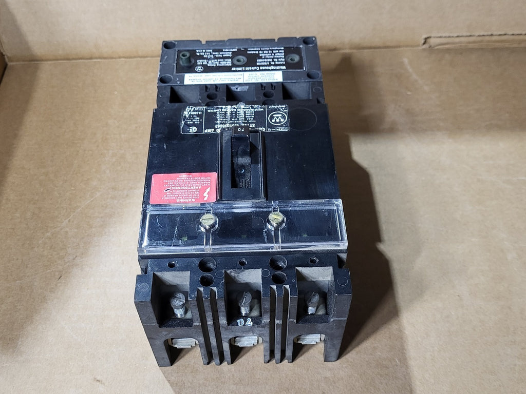 WESTINGHOUSE 70 Amp, 3 Pole, 600 Volts Circuit Breaker FB3070S