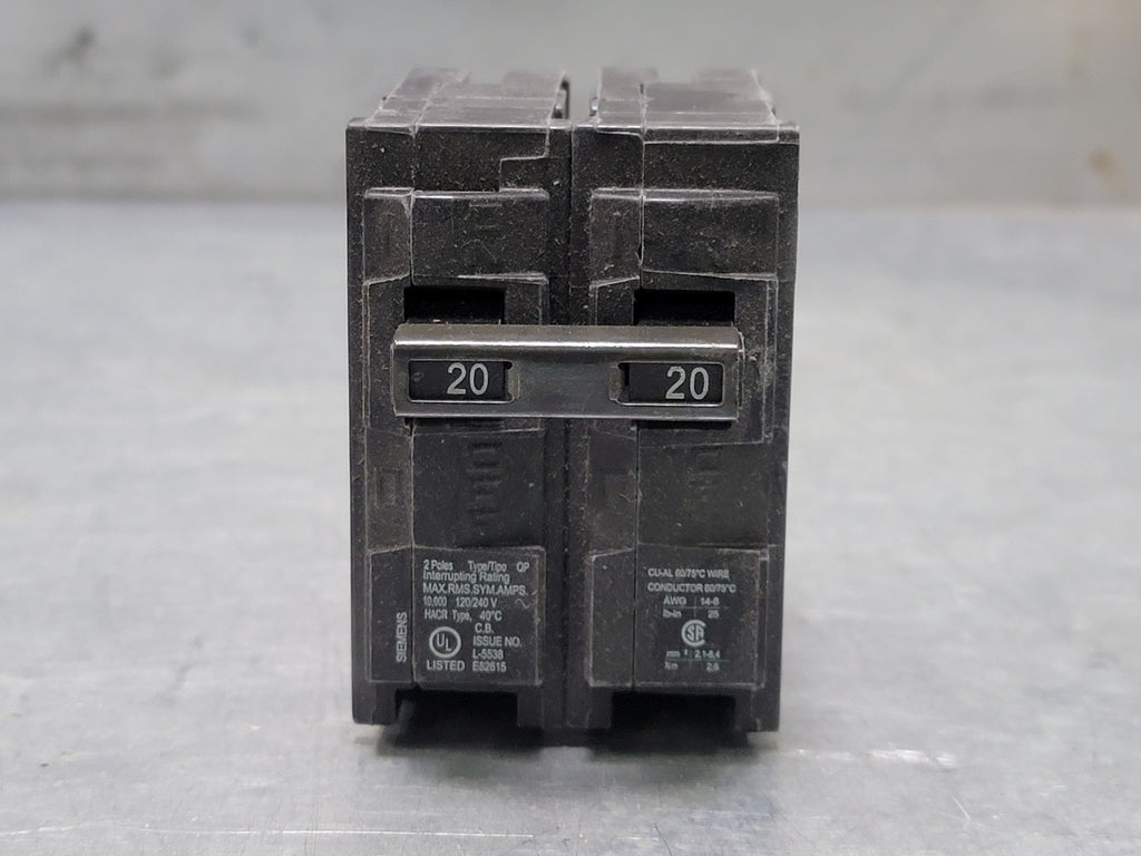 SIEMENS 20 Amp, 2 Pole, 120/240 volts Circuit Breaker Q220