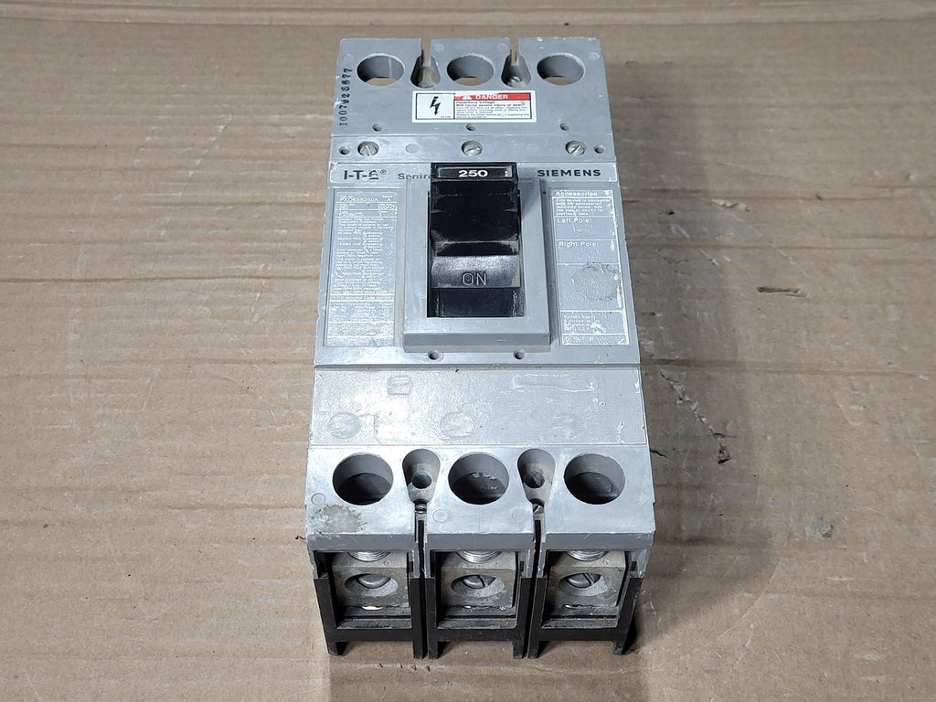 SIEMENS 250 Amp, 3 Pole, 600 Volts Circuit Breaker FXD63S250A