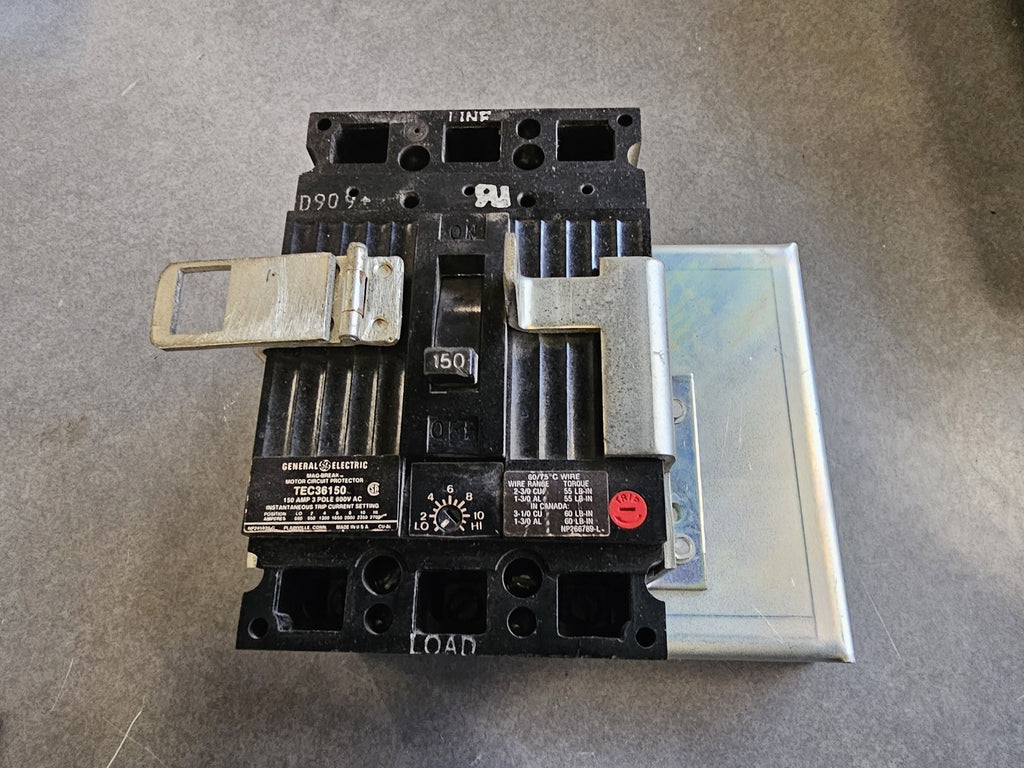 GENERAL ELECTRIC 150 Amp 600 Volts 3 Pole Circuit Breaker TEC36150