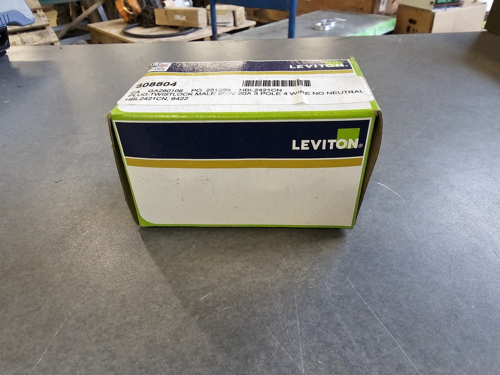 LEVITON 20 Amp, 250 VAC  Locking Plug 2421