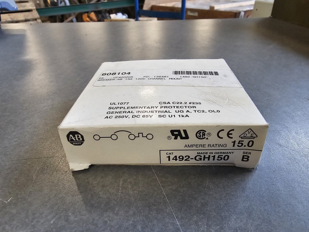 ALLEN-BRADLEY 15 Amp, 250 Volts Miniature Circuit Breaker 1492-GH150