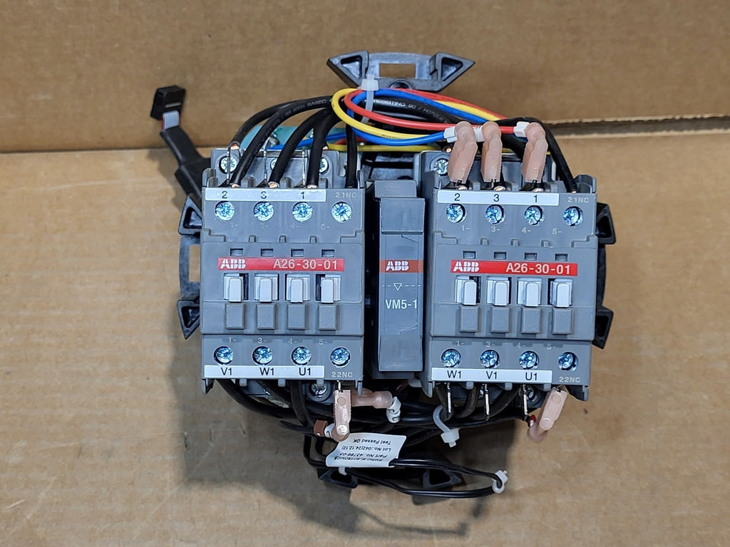 ABB 40 Amps, 3 NO, 110/120 Volts Coil Contactor A26-30-01 w/ interlock unit