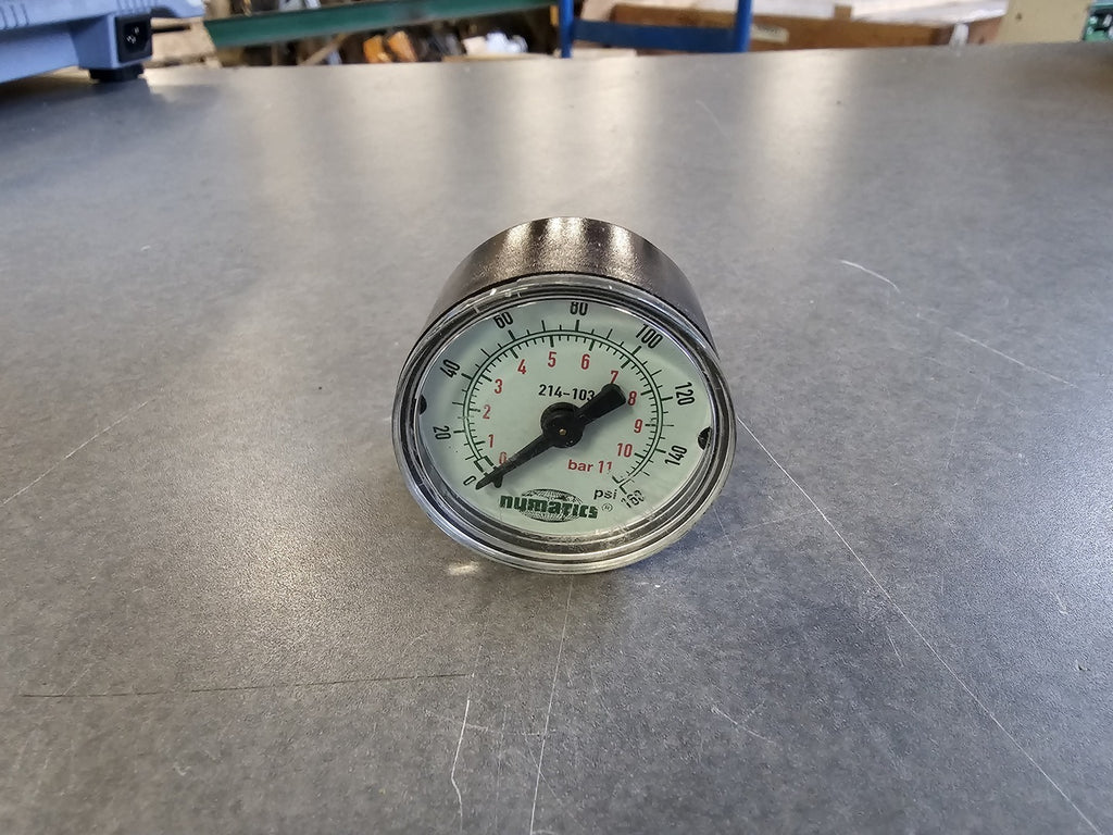 NUMATICS 1-1/2", 0-160 PSI Pressure Gauge 214-103