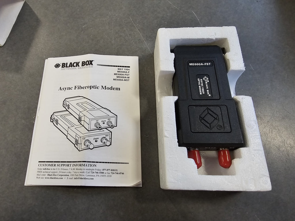 BLACK BOX Async Fiberoptic Modem ME600A-FST