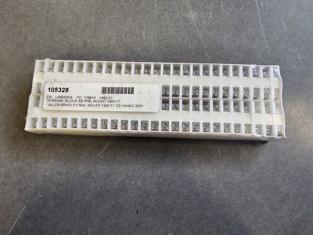 ALLEN-BRADLEY Rail Mount Terminal Block 1492-F1 (Lot of 50)