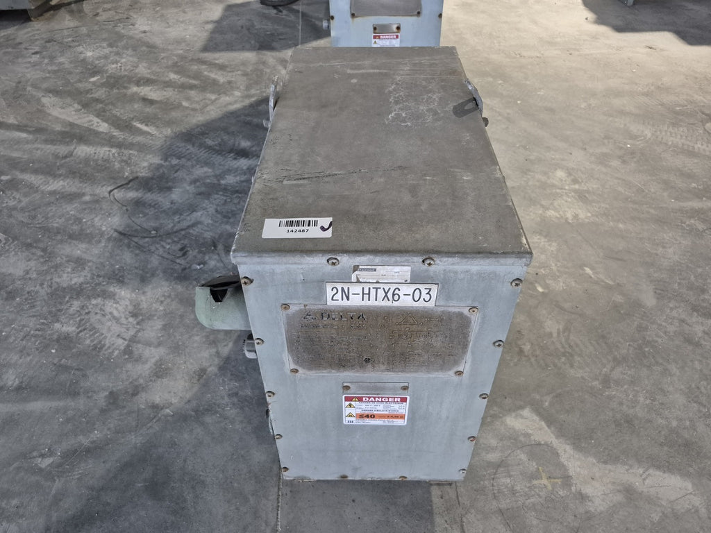 DELTA 45 kVA Transformer 600 pri. volts, 208Y/120 sec. volts CETC0045S001532