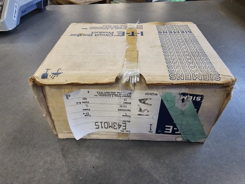 SIEMENS 20 Amp, 3 Pole, 480 Volts Molded Case Circuit Breaker ED43M020