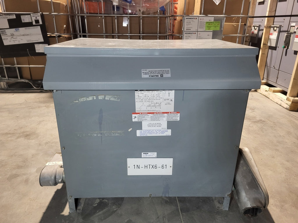 SQUARE D 75 kVA Transformer 600 Pri. Volts, 208Y/120 Sec. Volts C75T8HCU