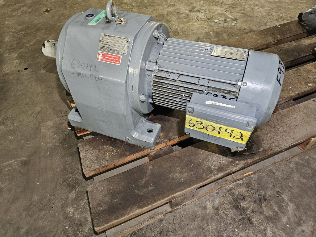 SEW-EURODRIVE Ratio 60.96:1 Inline Helical Gear Reducer w/ 7.5 hp Motor R93DV132S4