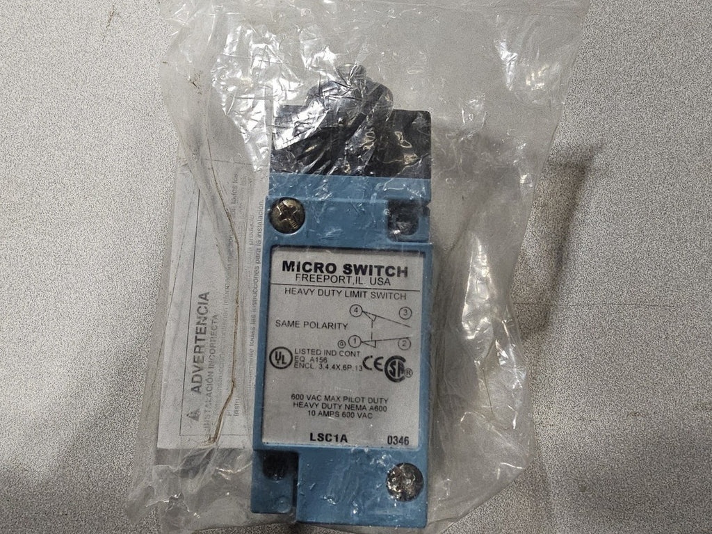 HONEYWELL Heavy Duty Limit Switch, NEMA A600, 10A, 600VAC LSC1A