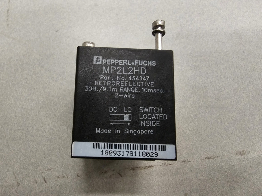 PEPPERL+FUCHS Retroreflective Photoelectric Sensor MP2L2HD, P/N 454347