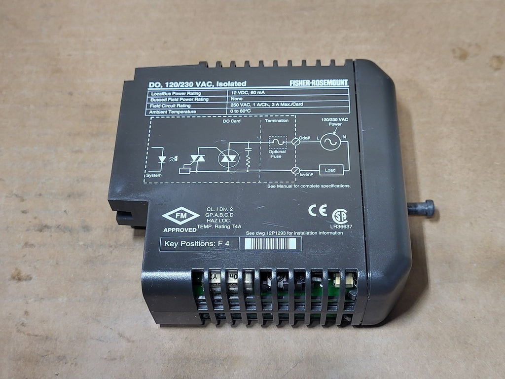 FISHER-ROSEMOUNT SYSTEMS 120/230 Volts Discrete Output Module KJ3001X1-BH1