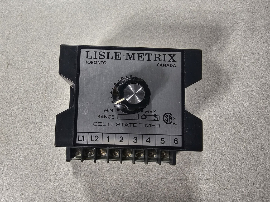 LISLE-METRIX LTD. MXA-10S-A Timer Relay 10 Amps, 115VDC, 1-10 Sec Range