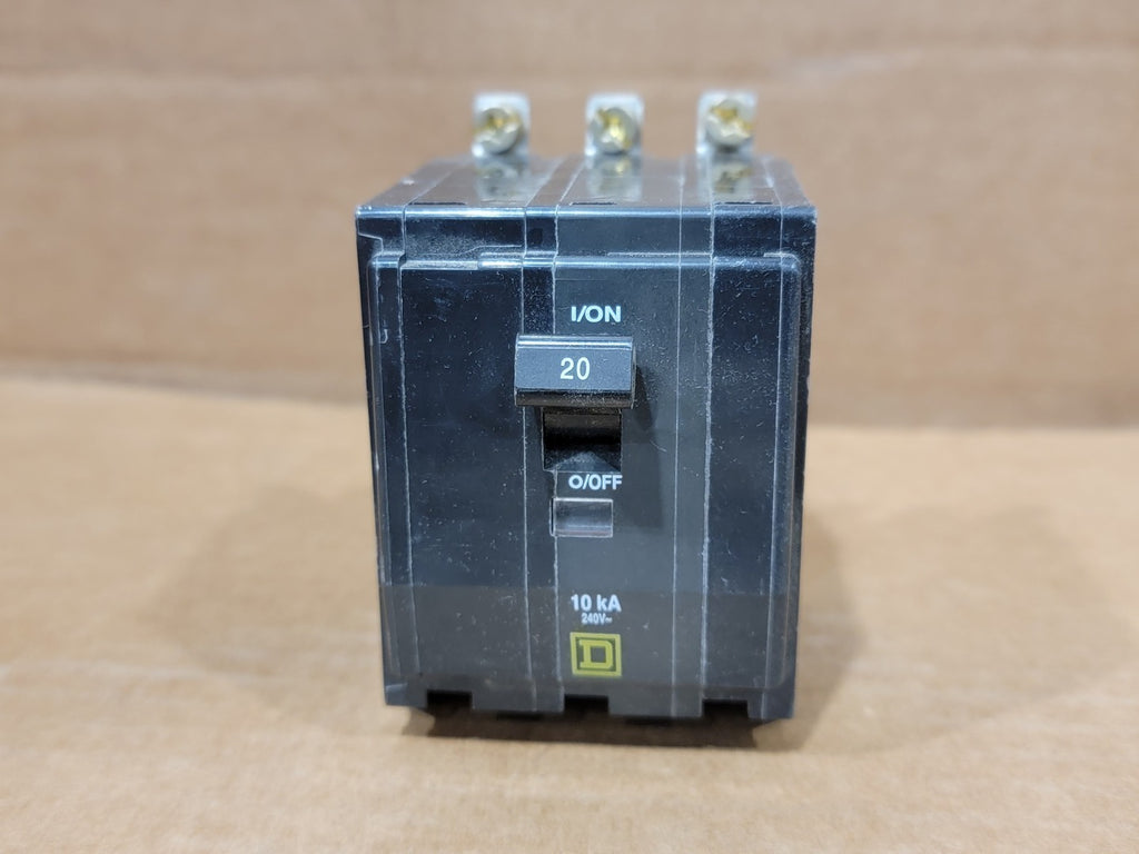 SQUARE D 20 Amp 3 Pole 240 volts Circuit Breaker QOB320