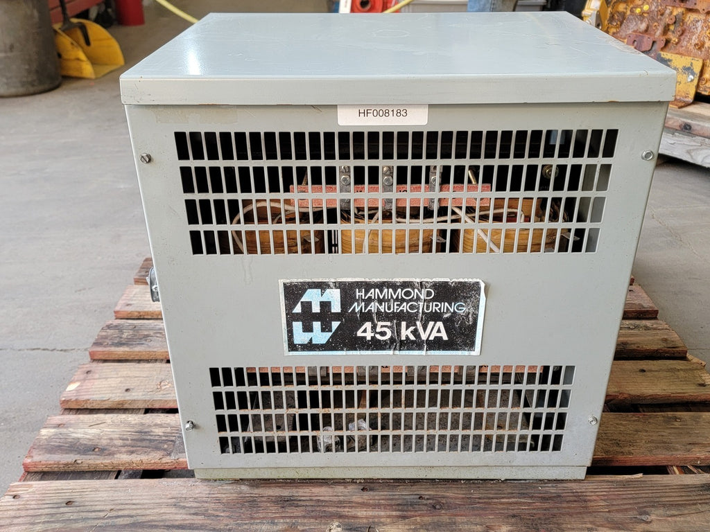 HAMMOND 45 KVA Iso. Transformer 600 pri. volts,  208Y/120 sec. volts, K459K