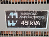 HAMMOND 45 KVA Iso. Transformer 600 pri. volts,  208Y/120 sec. volts, K459K