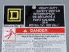 SQUARE D 30 Amp, 3 Pole, 600 Volt Fusible Disconnect Switch CH361