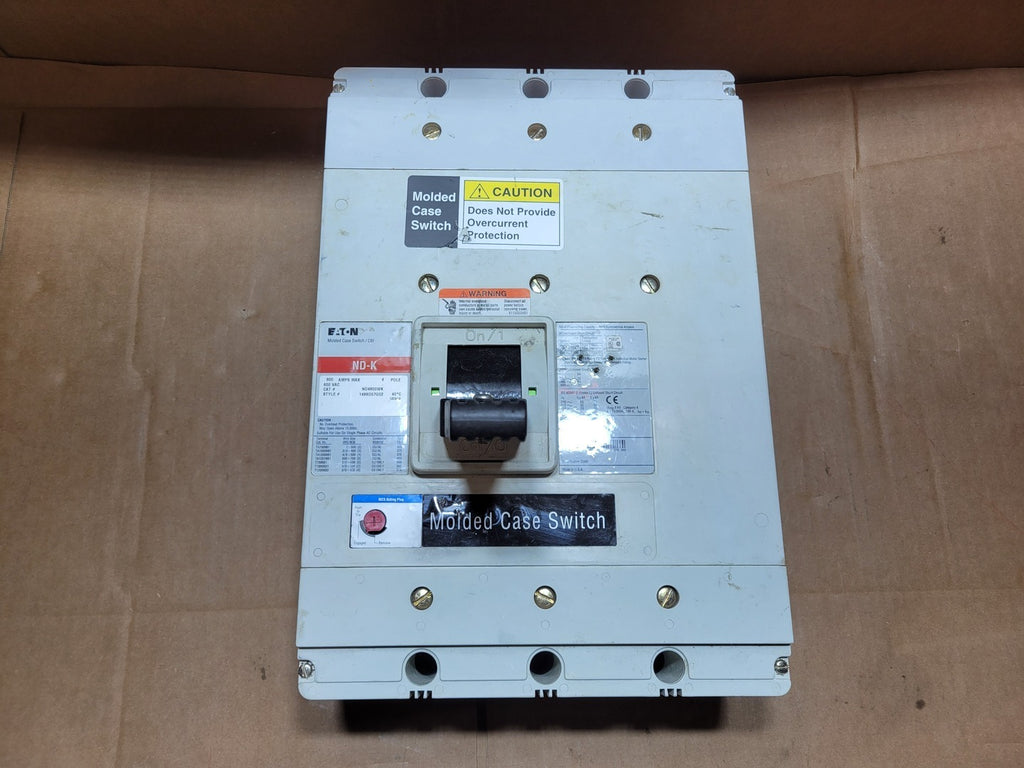 EATON 800 Amp, 4 Pole, 600VAC Circuit Breaker ND4800WK