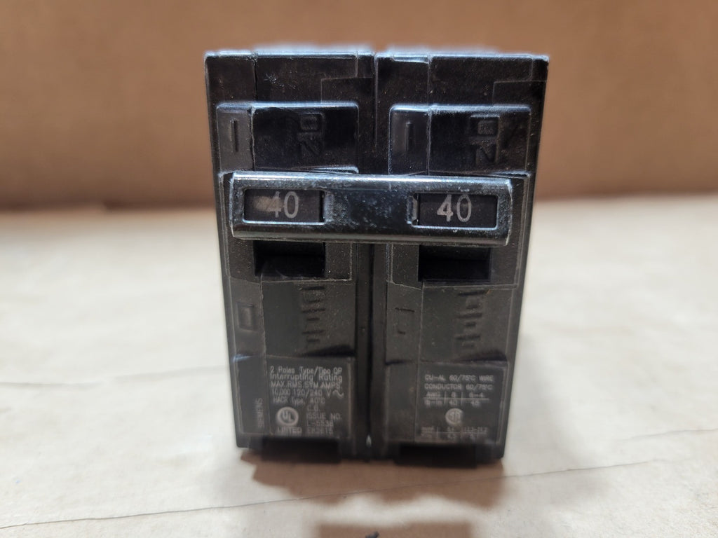SIEMENS 40 Amp 2-Pole 120/240V Circuit Breaker Q240