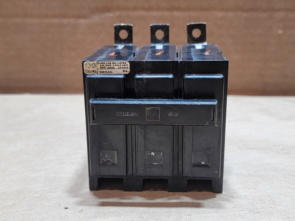 WESTINGHOUSE 15 Amp, 3 Pole, 240 Volts Circuit Breaker BAB3015H