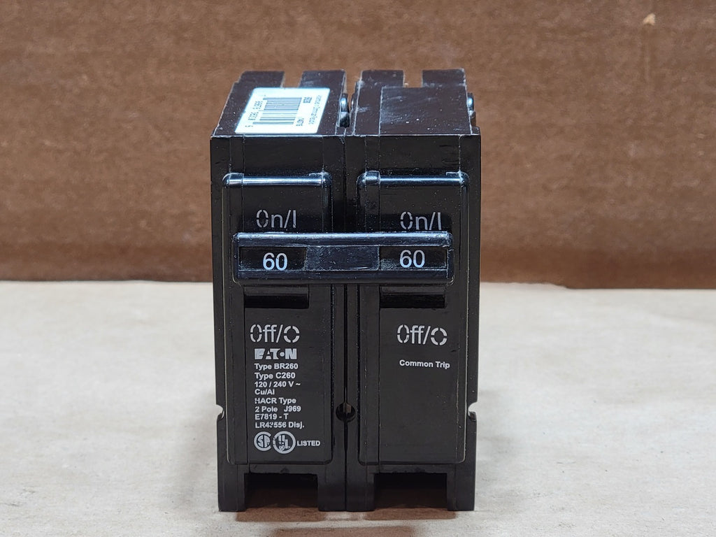 EATON 60 Amp, 2 Pole, 120/240 Volt Circuit Breaker BR260