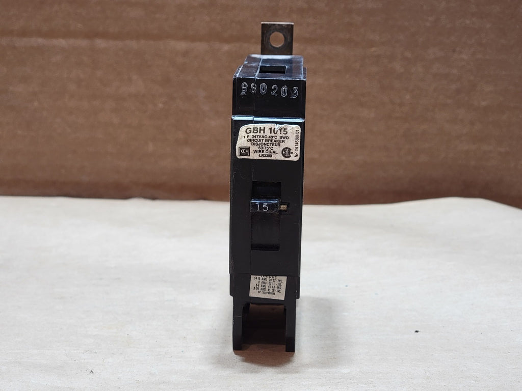 CUTLER-HAMMER 15 Amp, 1 Pole, 347 Volt Circuit Breaker GBH1015