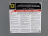 SQUARE D 60 Amp, 600 Volt Double Throw Safety Switch DTU362