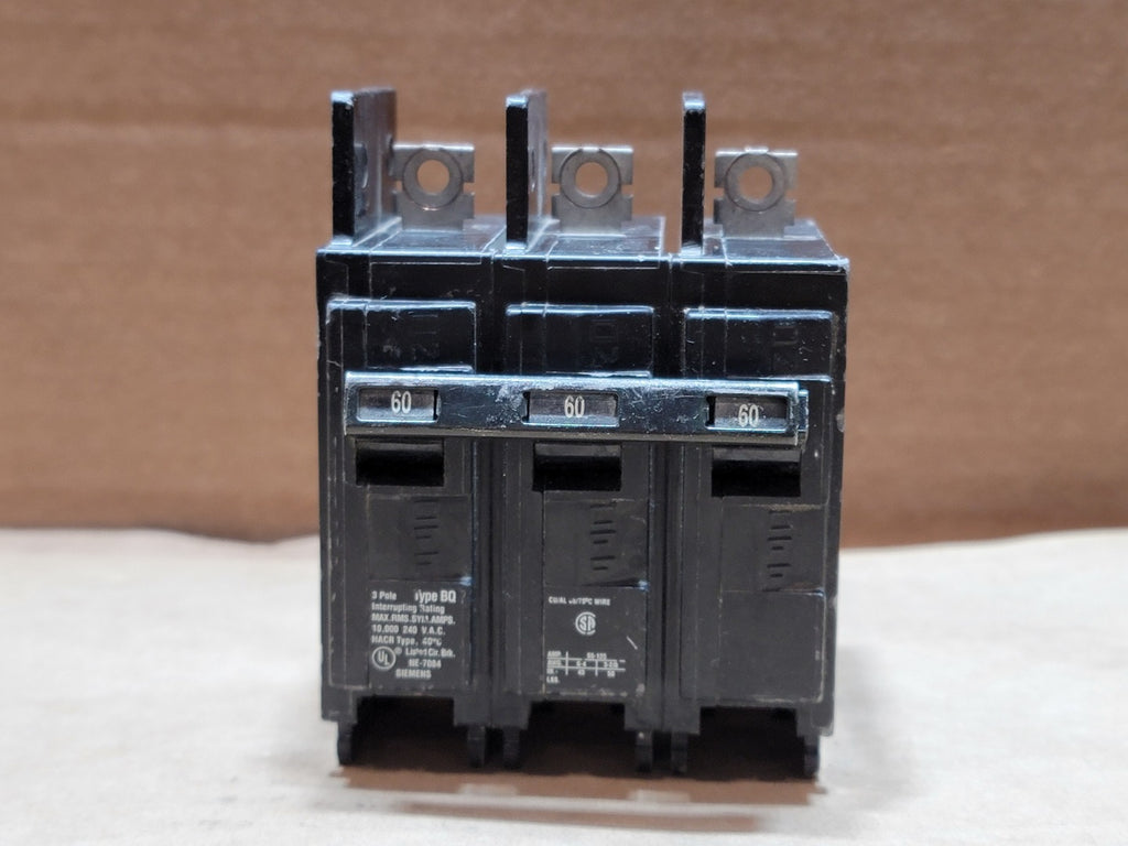 SIEMENS 60 Amp 3 Pole 240 Volts Circuit Breaker BQ3B060