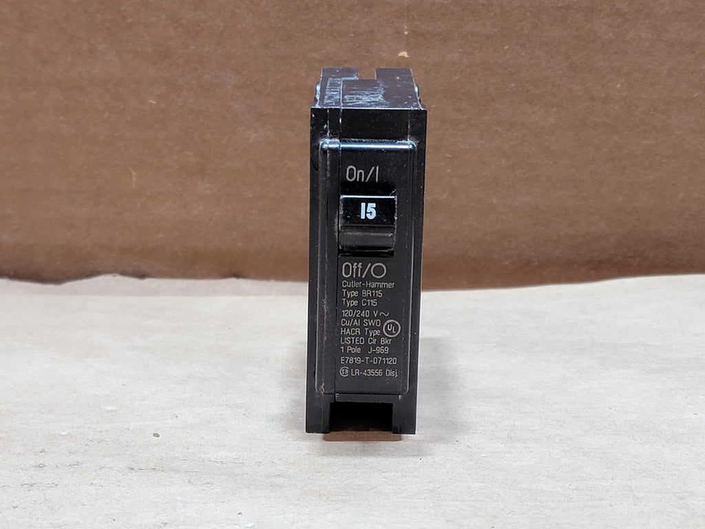CUTLER-HAMMER 15 Amp 1 Pole 120/240 Volts Circuit Breaker BR115