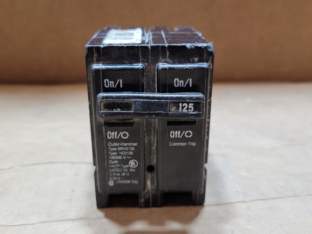 CUTLER-HAMMER 125 Amp, 2 Pole, 120/240 Volts Circuit Breaker BRH2125