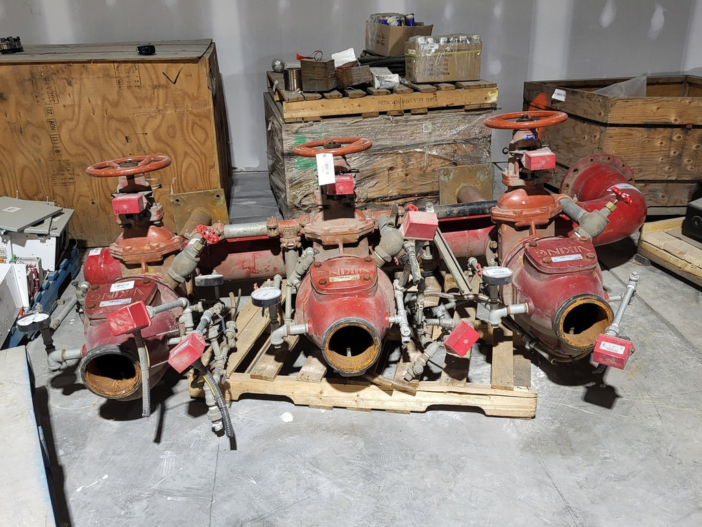 VIKING 3 Sets 6" Dry Fire Sprinkler Valve Assemblies - Viking F-1 w/ Trim, Gate Valves & Switches