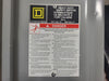 SQUARE D 20 Amp, 600 Volts Fusible Disconnect Switch CH362