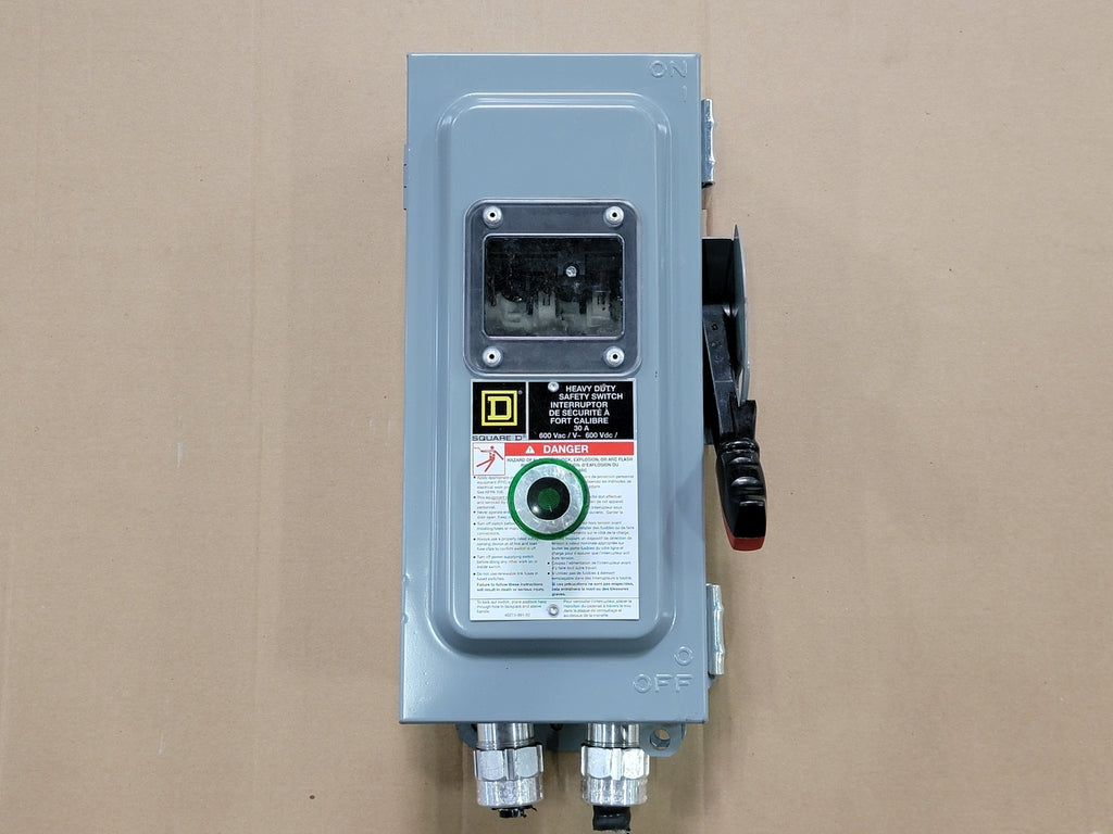 SQUARE D 30 Amp, 3 Pole, 600 volts, Non-Fusible Disconnect Switch CHU361AWK