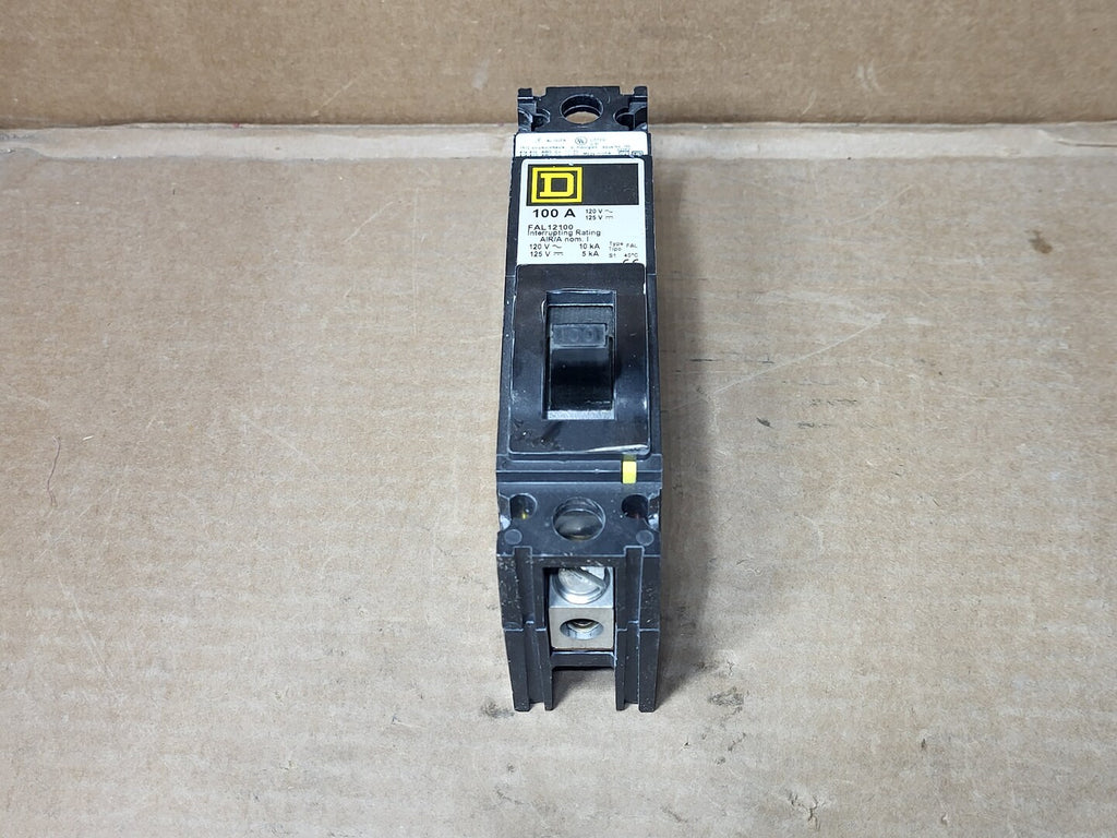 SQUARE D 100 Amp, 1 Pole, 120 Volts Circuit Breaker FAL12100