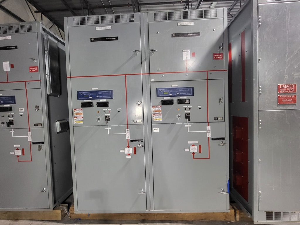 GENERAL ELECTRIC 25kV 1200A 3ph Switchgear Unit w/ (2) Power Vac Breaker VB1 27.0-16-0