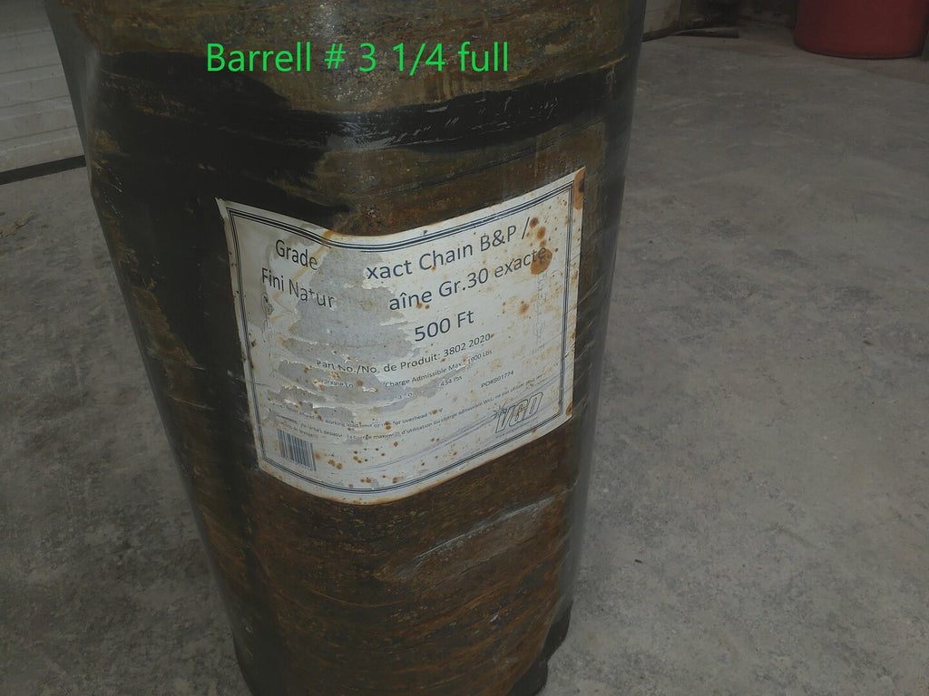 Barrel of Grade 30 Chain #3, 1/4 Full