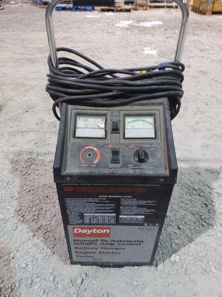 DAYTON Battery Charger/Engine Starter/Tester 4KC94, 6/12V