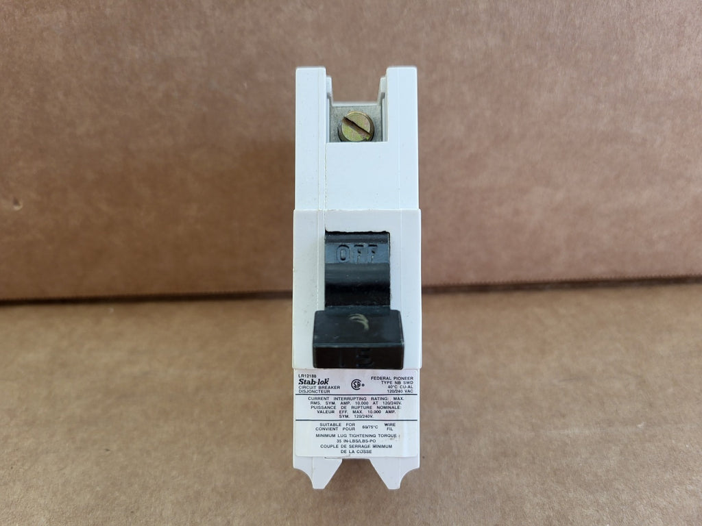 FEDERAL PIONEER 15 Amp, 1 Pole, 120/240 Volts Stab-Lok Circuit Breaker NB115